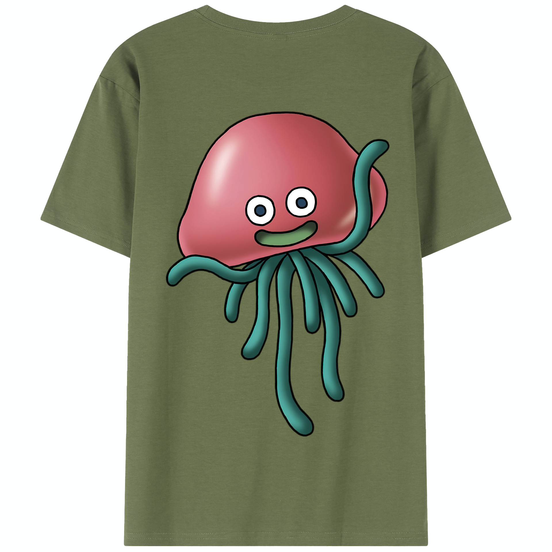 （画像用） ドラゴンクエスト Doragon Kuesuto Dragon Quest 綿100％半袖Tシャツ（背面プリント）